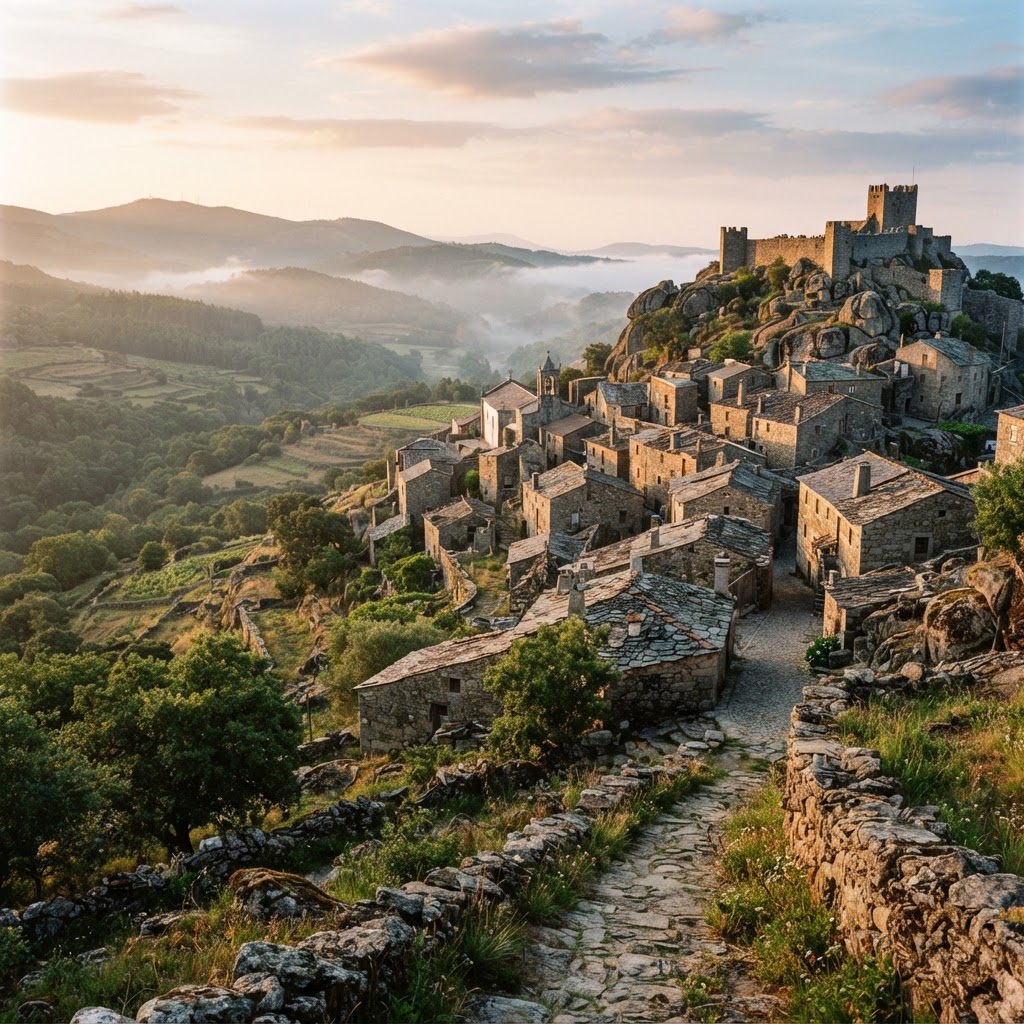 Aldeia portuguesa ao amanhecer
