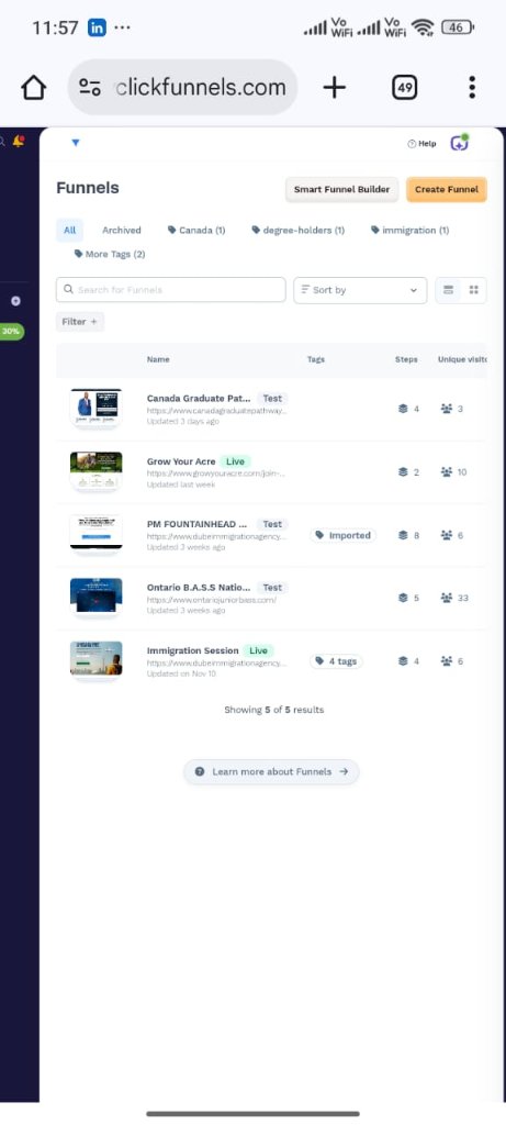 ClickFunnels — Multi-Funnel Lead-Gen Portfolio