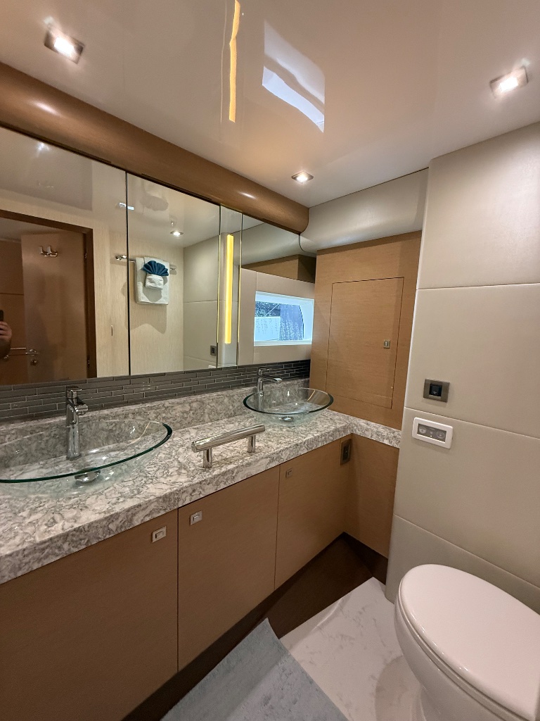 Yacht master bathroom vanity cleaned and detailed before the Fort Lauderdale boat show