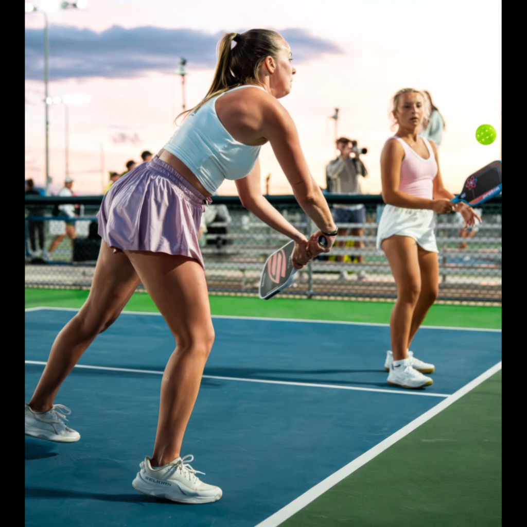 Pickleball action