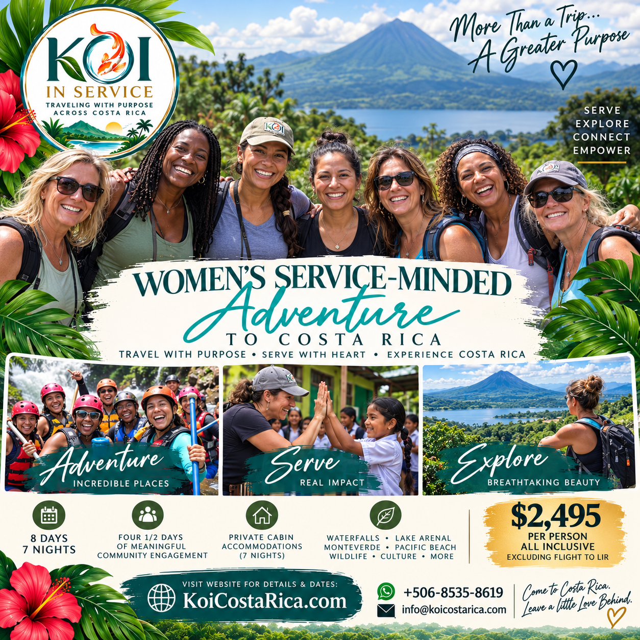 Flyer: Women's Service-Minded Adventure to Costa Rica