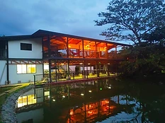Hospitality & Investment Property at twilight overlooking the lake