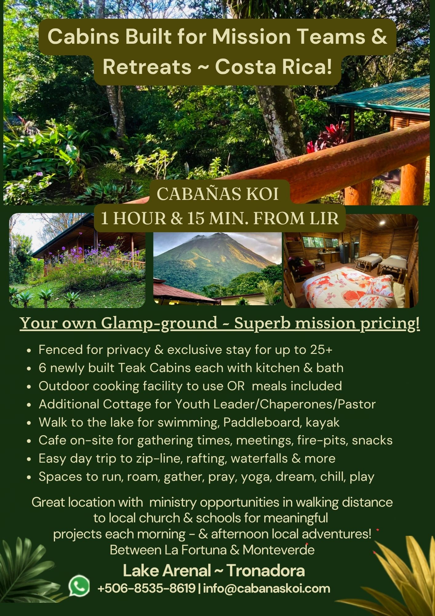 Cabañas Koi mission teams flyer