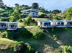 Arenal Lake Bungalows — main house and bungalows on the hillside