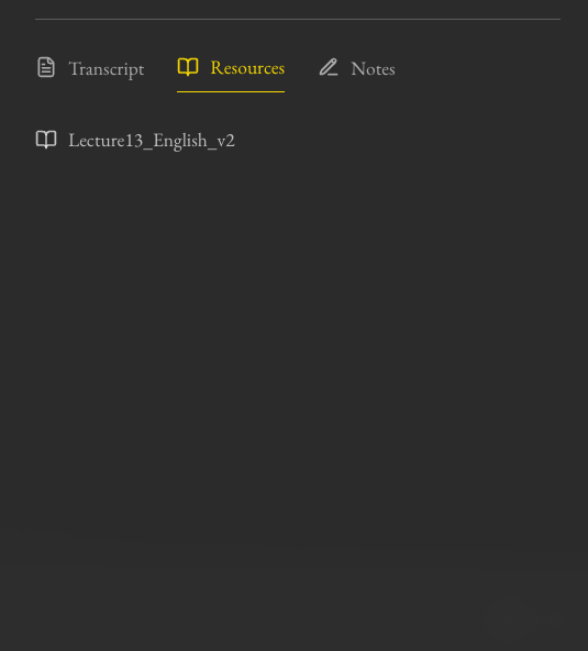 Resources tab