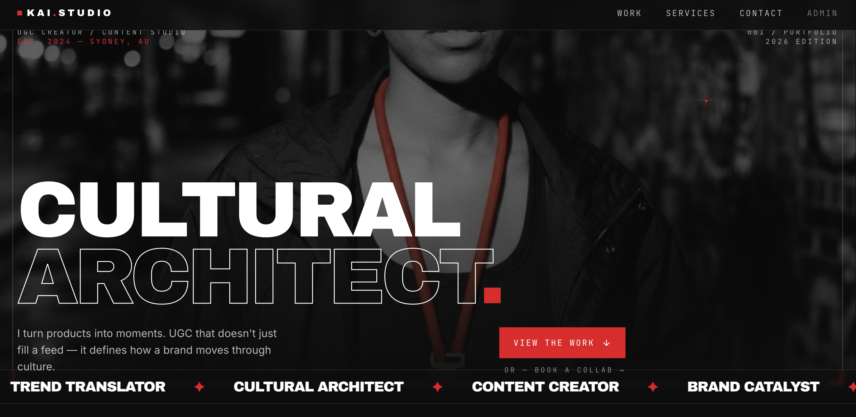 Bold Creator Portfolio template preview