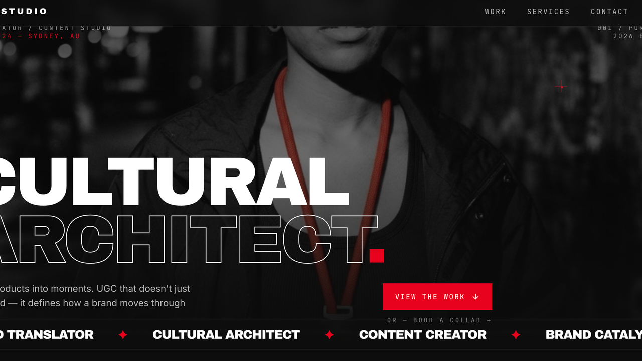 Bold Creator Portfolio template preview