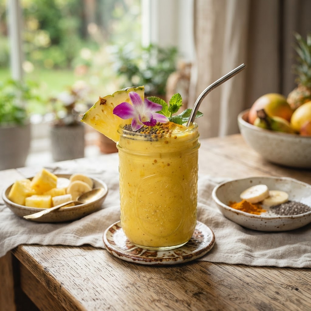 Tropical Pineapple Turmeric Smoothie