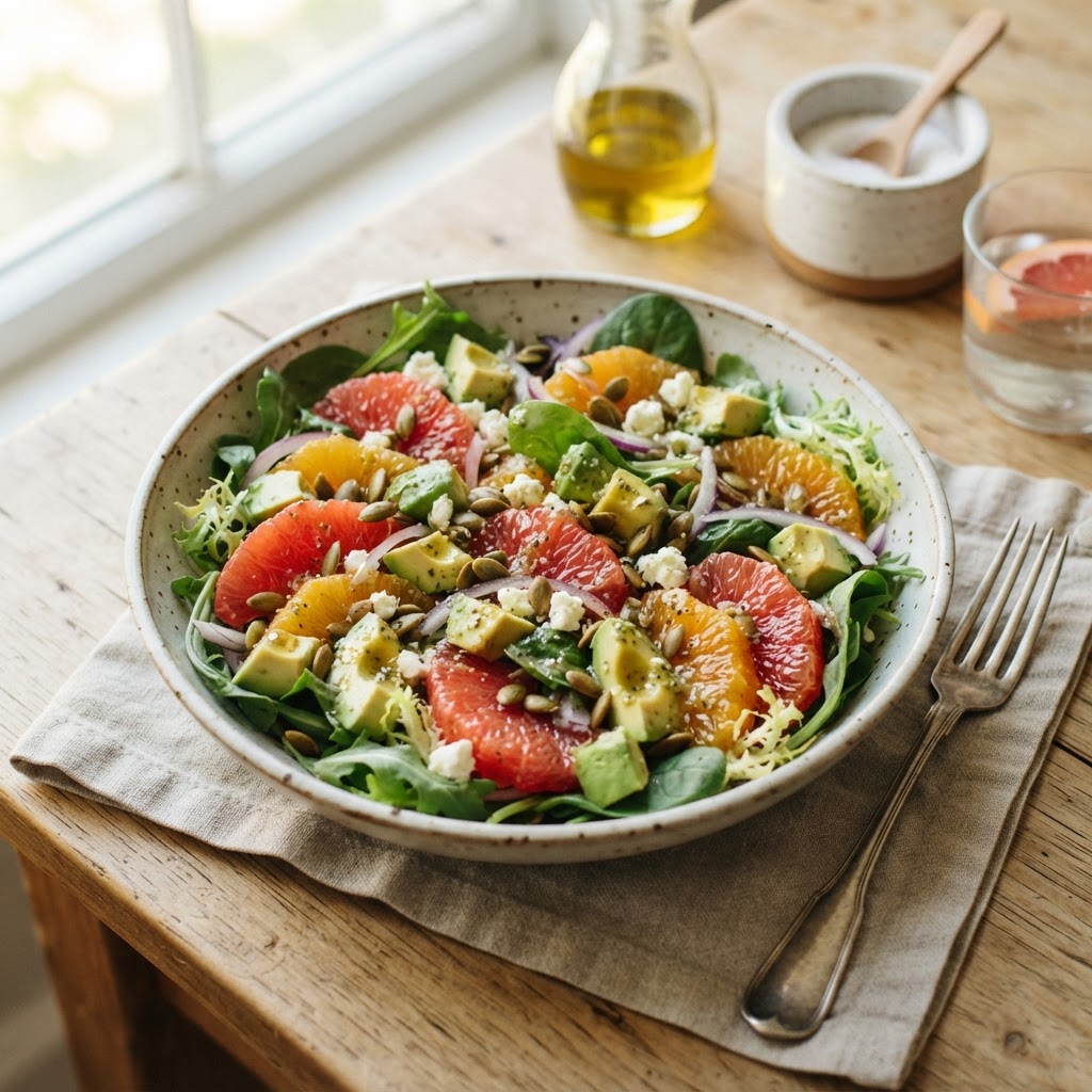 Grapefruit and Avocado Salad