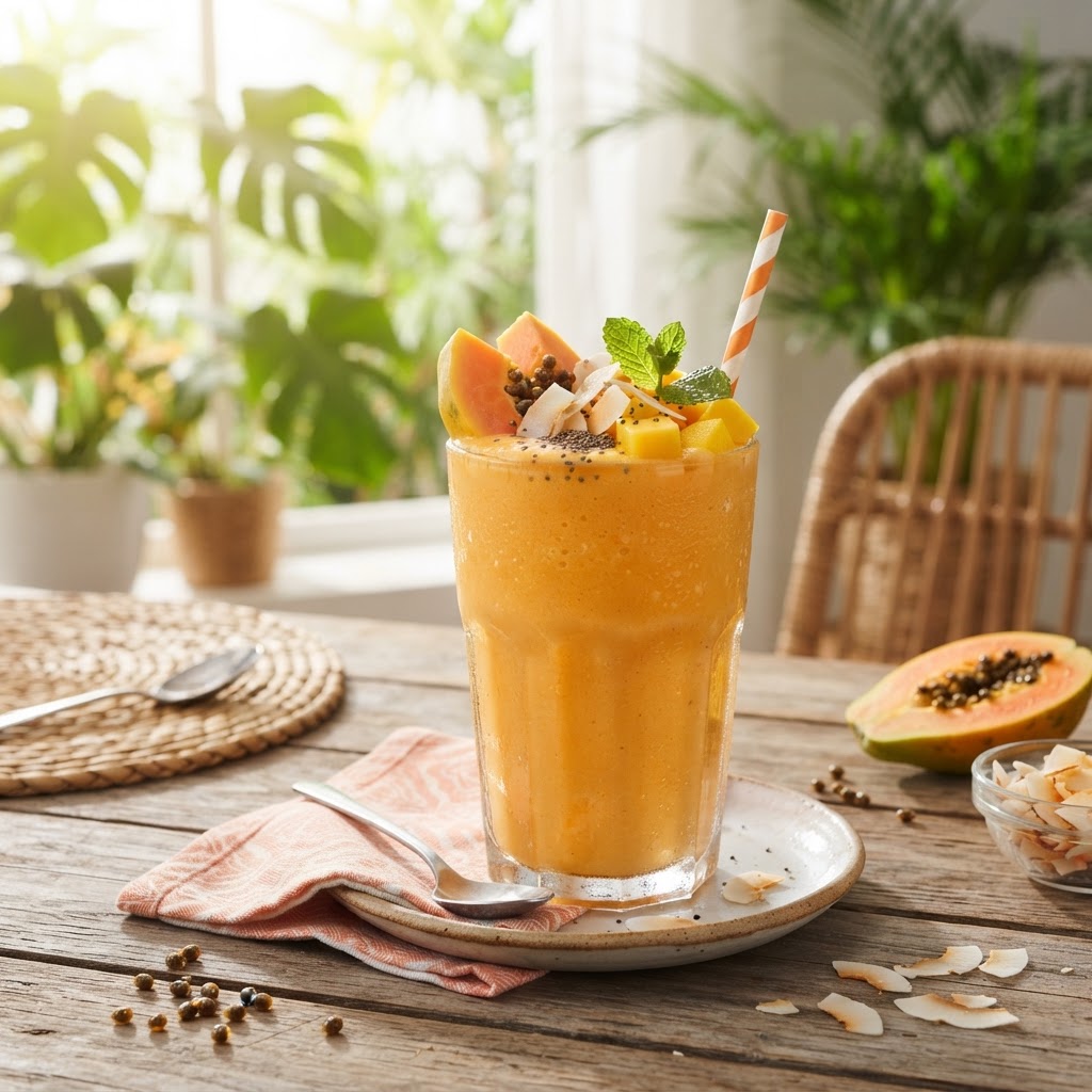 Tropical Papaya Recovery Smoothie