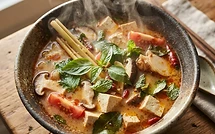 Slow Cooker Tamarind-Lemon Tom Yum with tofu