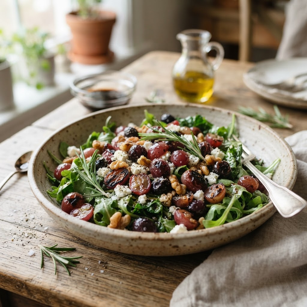 Roasted Grape and Rosemary Salad