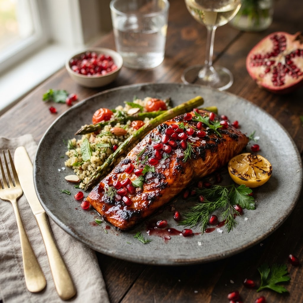 Pomegranate Glazed Salmon