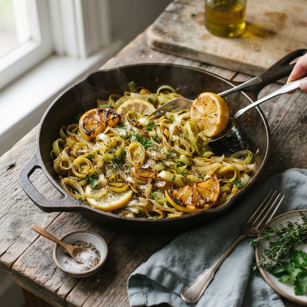 Sautéed Leeks with Lemon