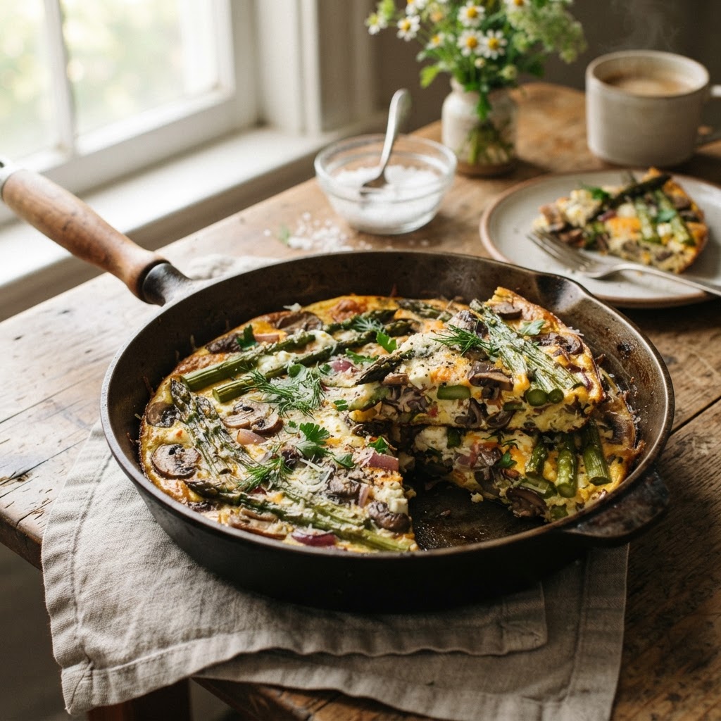 Asparagus and Mushroom Frittata