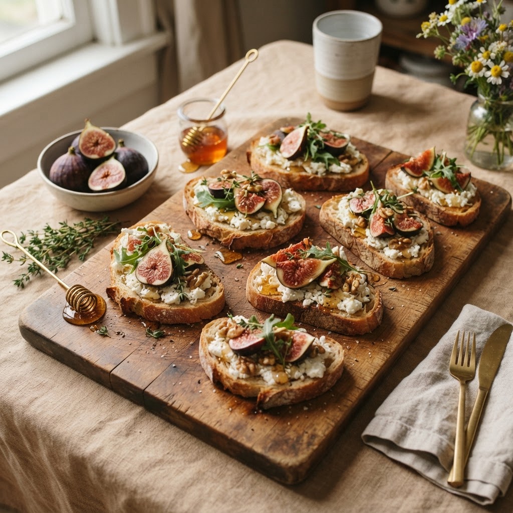 Fig and Goat Cheese Toasts