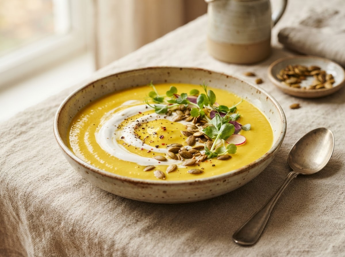 Golden Turmeric Cauliflower Soup