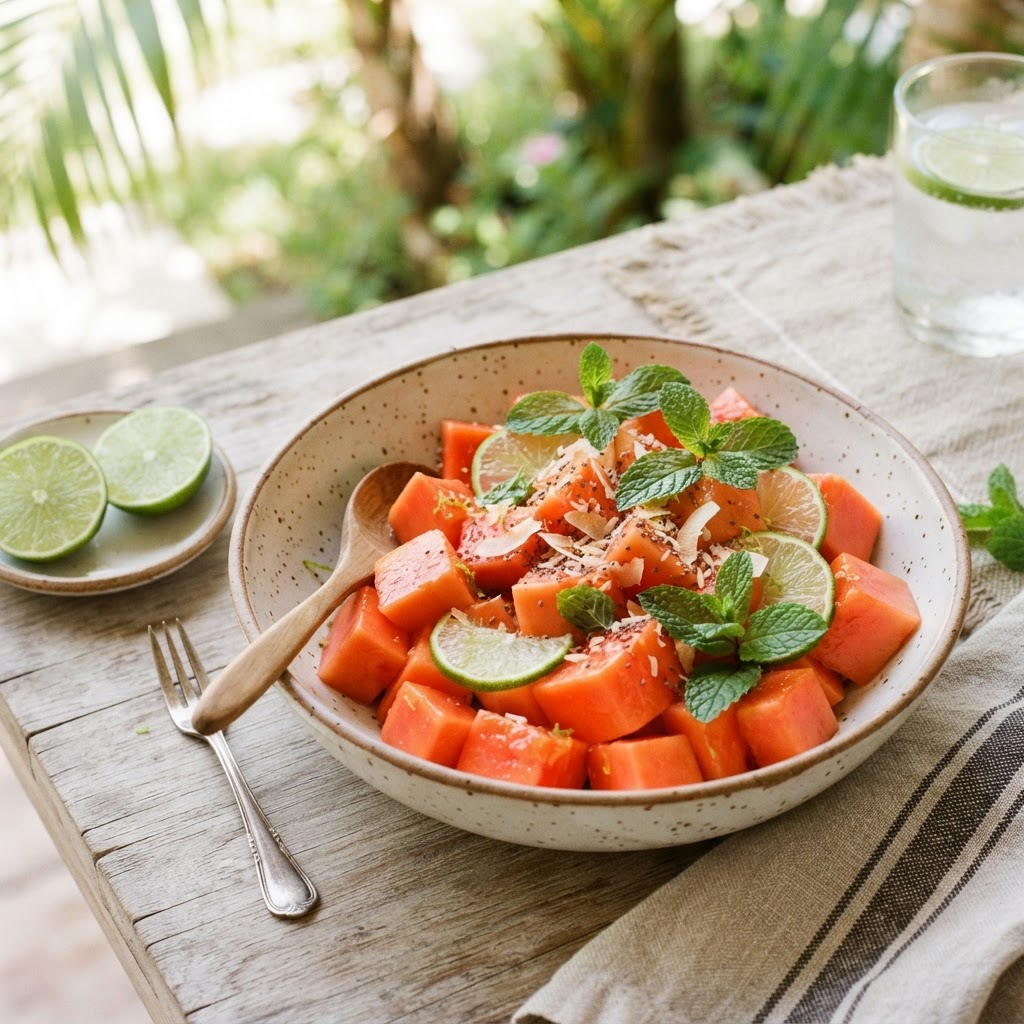 Papaya and Lime Refreshing Bowl