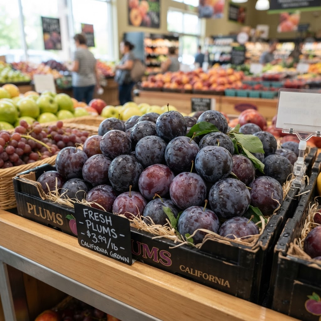 Plums close-up