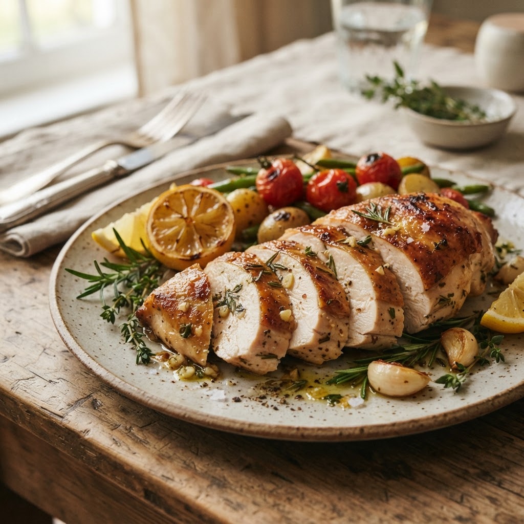 Garlic and Herb Roasted Chicken Breast