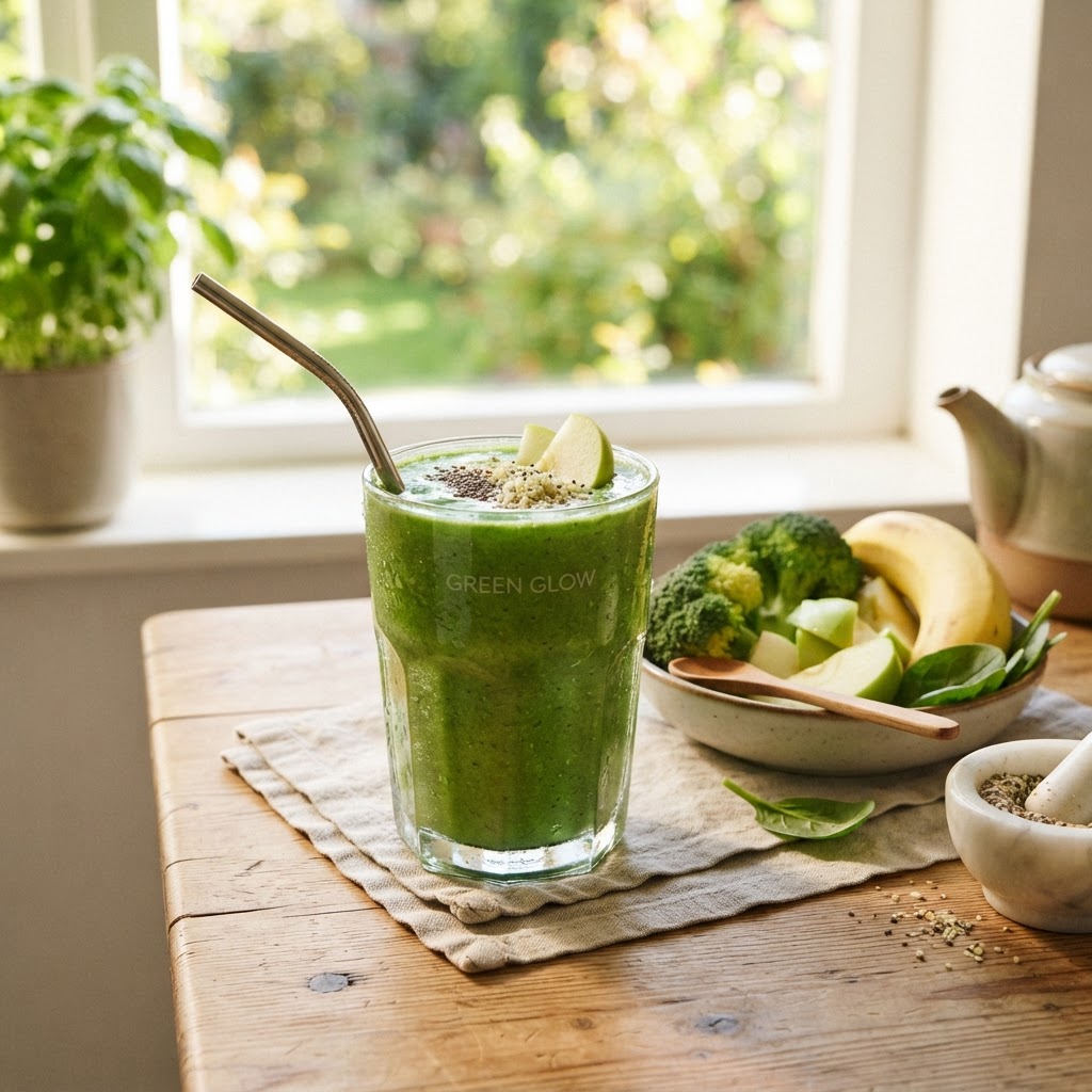 Broccoli and Apple Green Smoothie