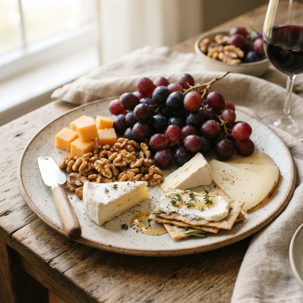 Grape and Walnut Snack Plate