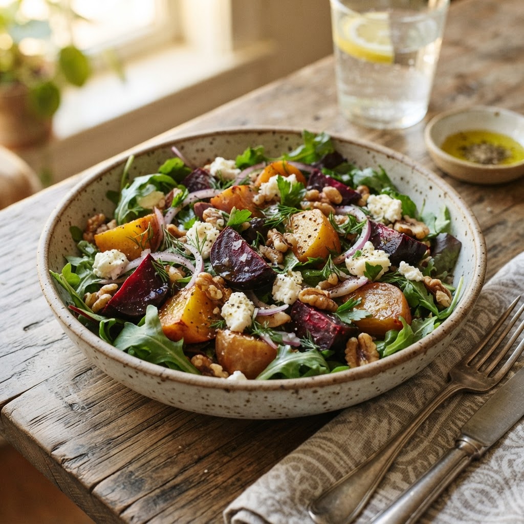 Roasted Beet and Walnut Salad