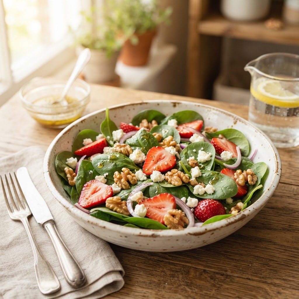 Strawberry Spinach Power Salad