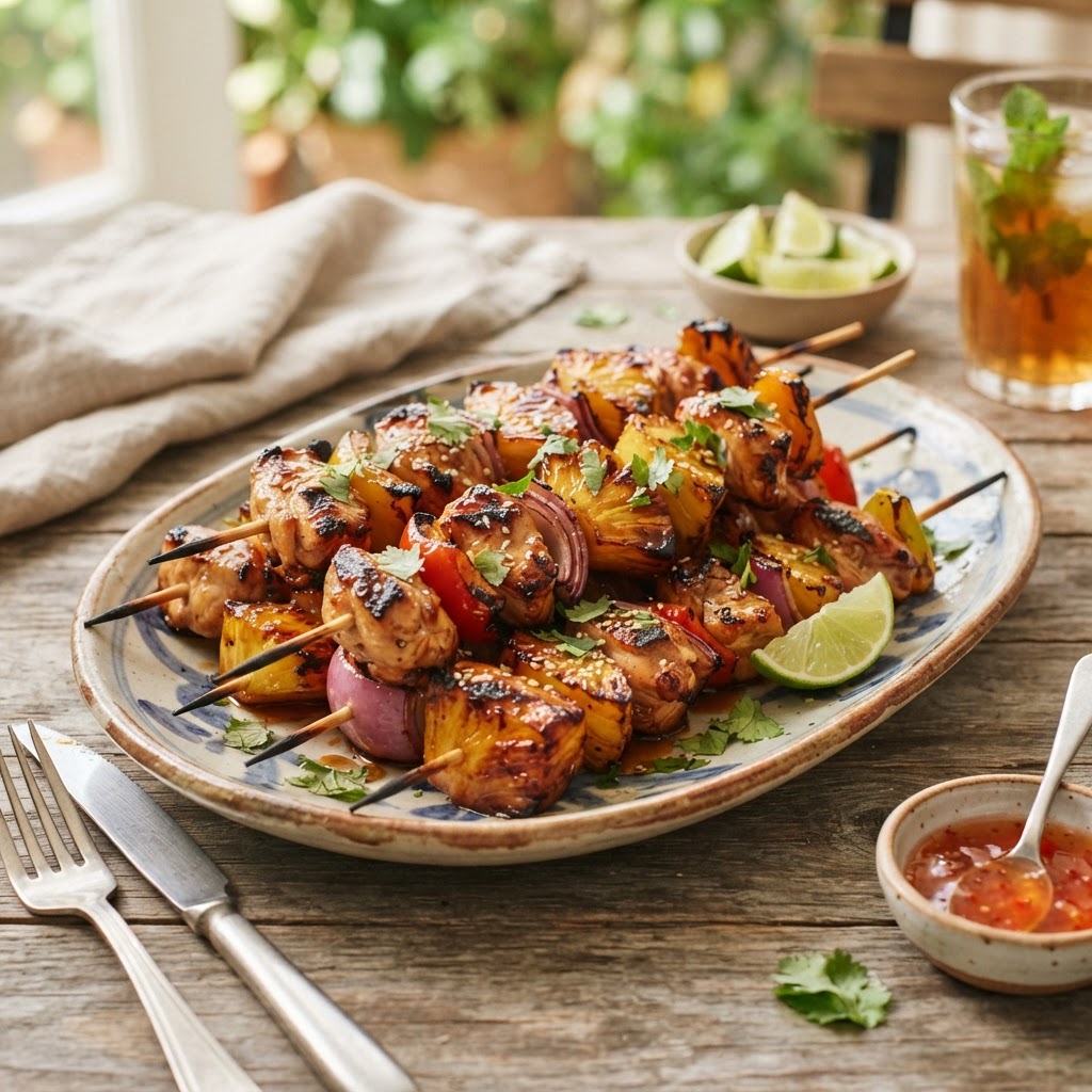 Grilled Pineapple Chicken Skewers