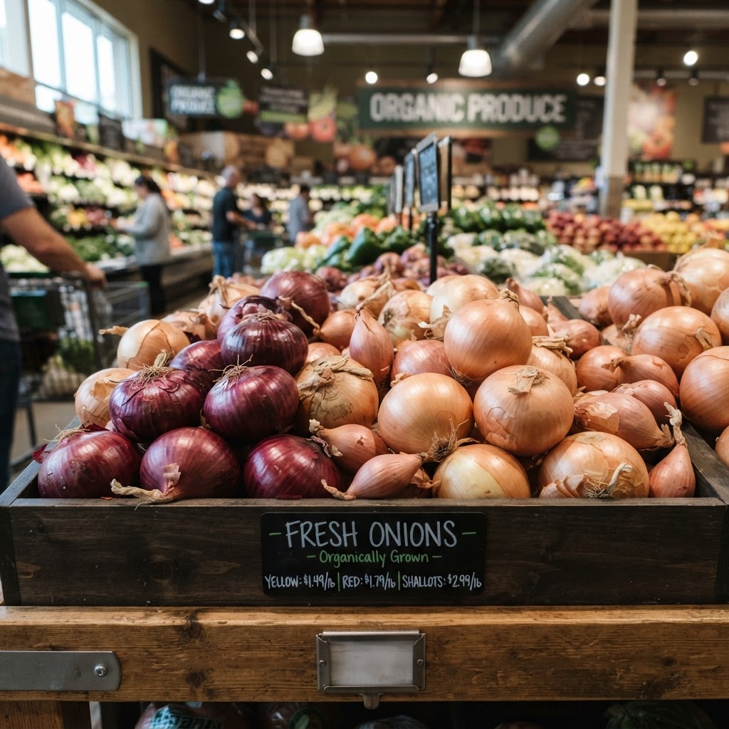 Onions close-up