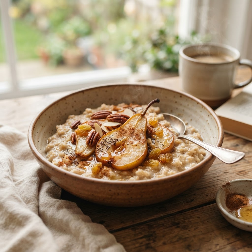 Honey Roasted Pear Oatmeal