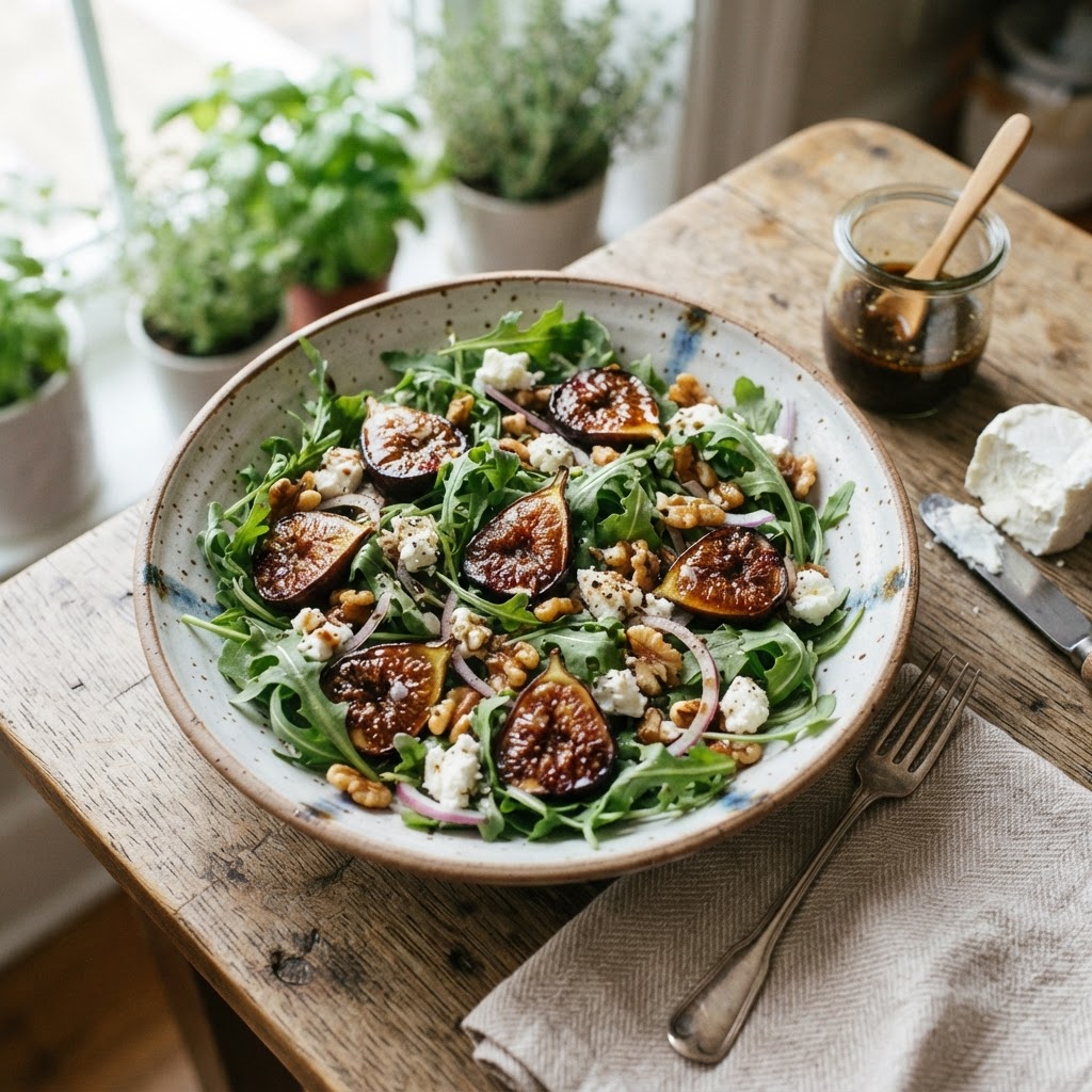 Roasted Fig and Arugula Power Salad