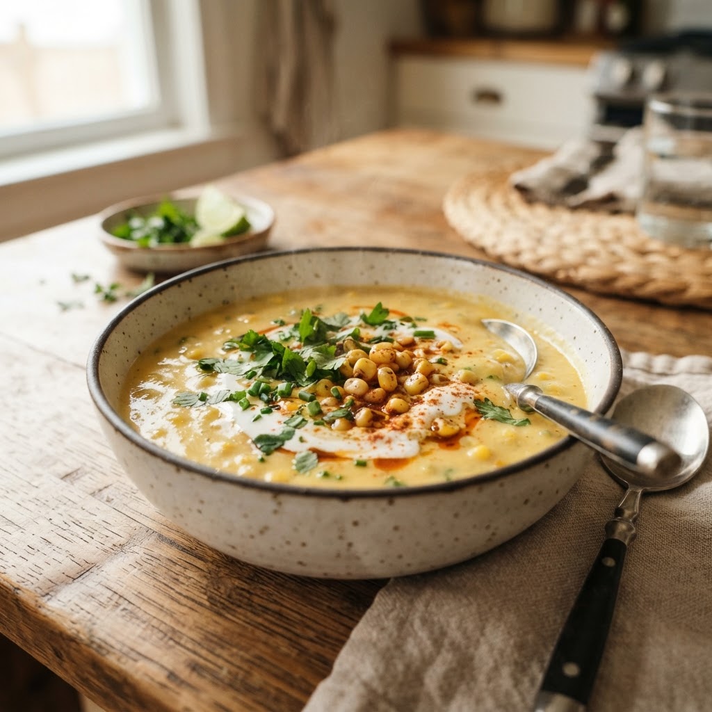 Creamy Corn and Coconut Soup
