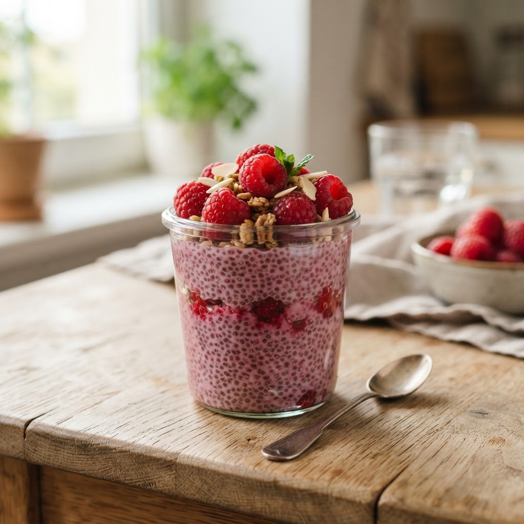 Raspberry Chia Seed Pudding