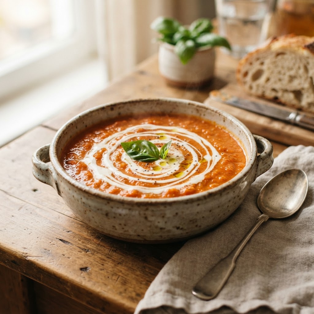 Roasted Tomato Basil Soup