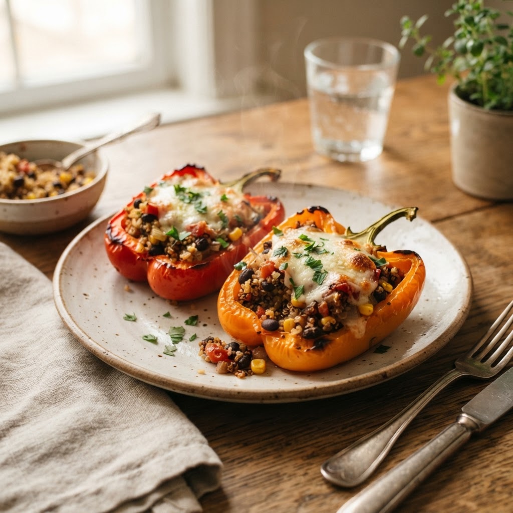 Stuffed Bell Peppers with Quinoa