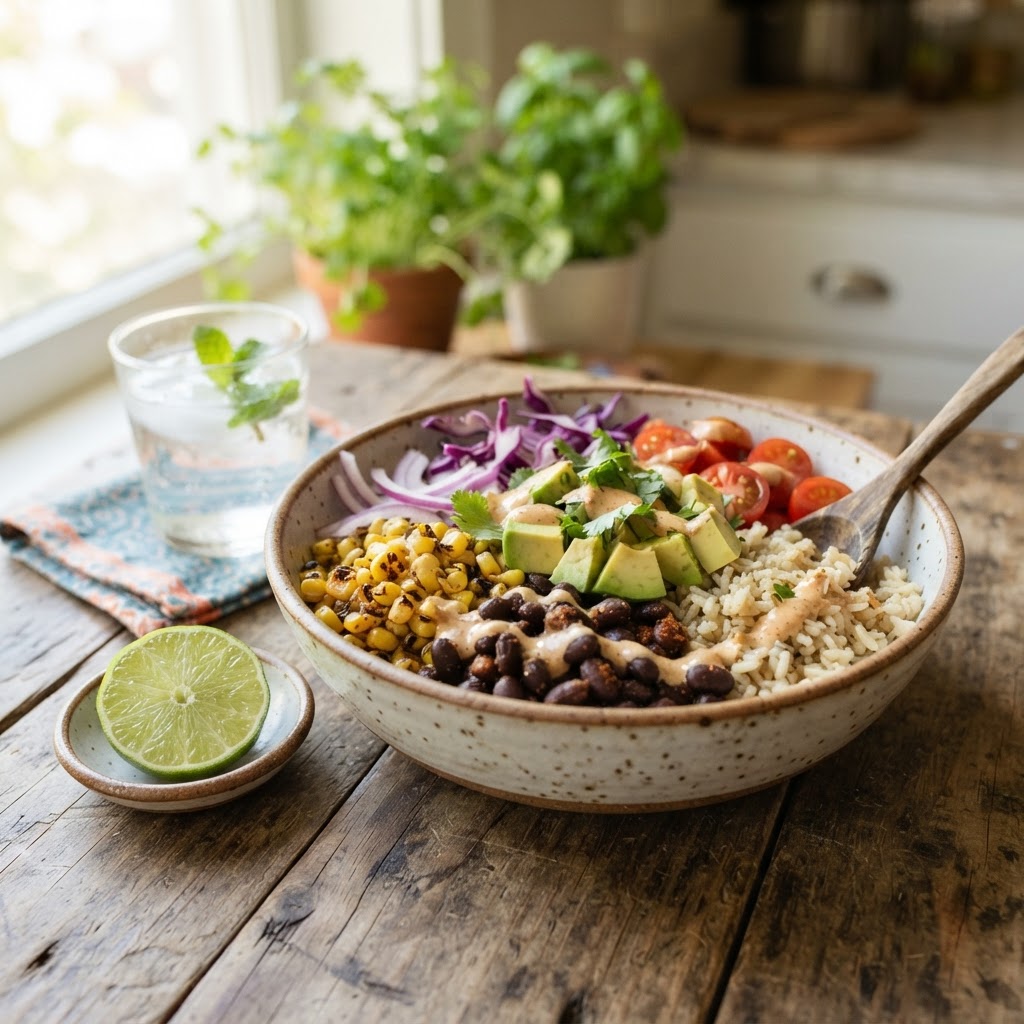 Southwest Corn and Black Bean Bowl