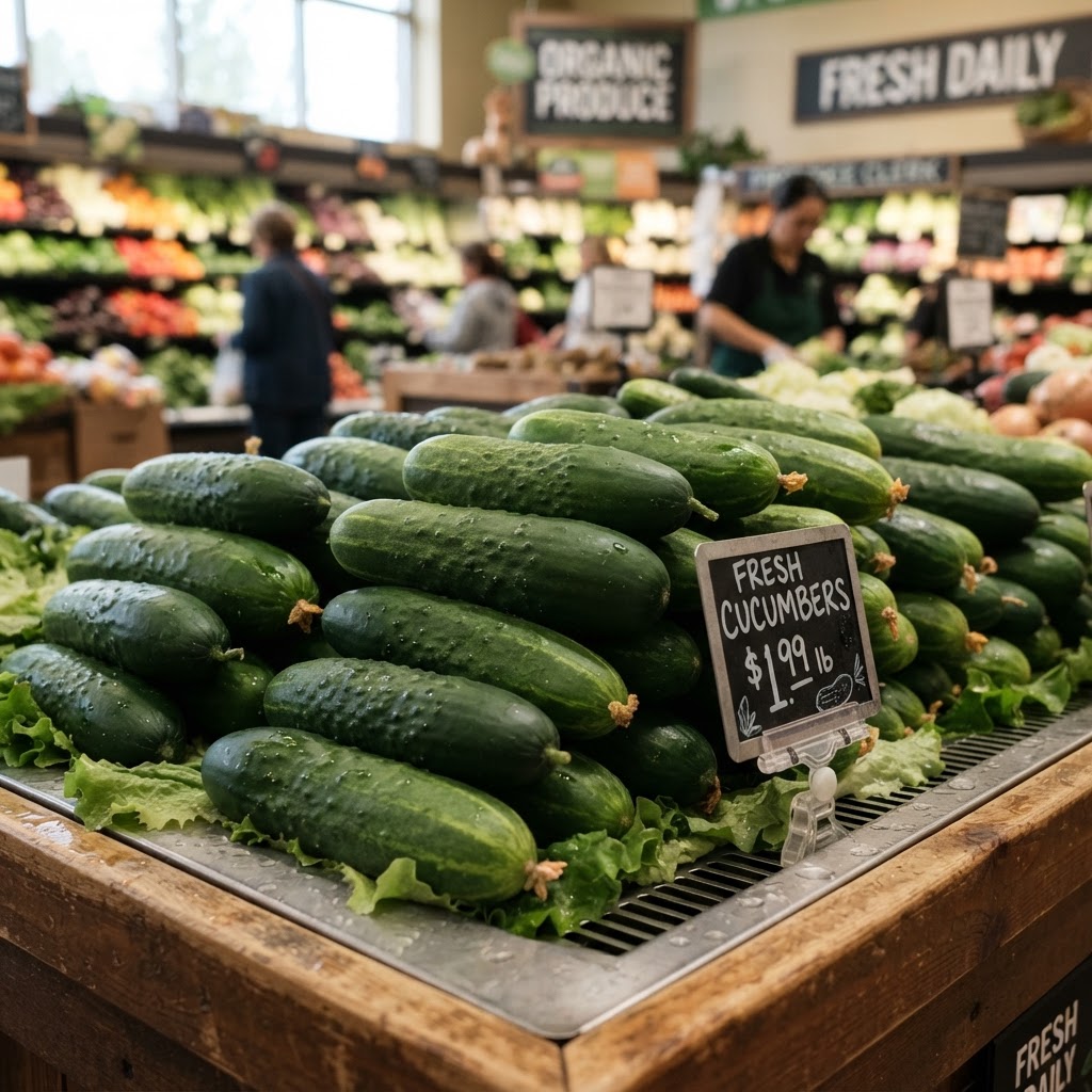Cucumbers close-up