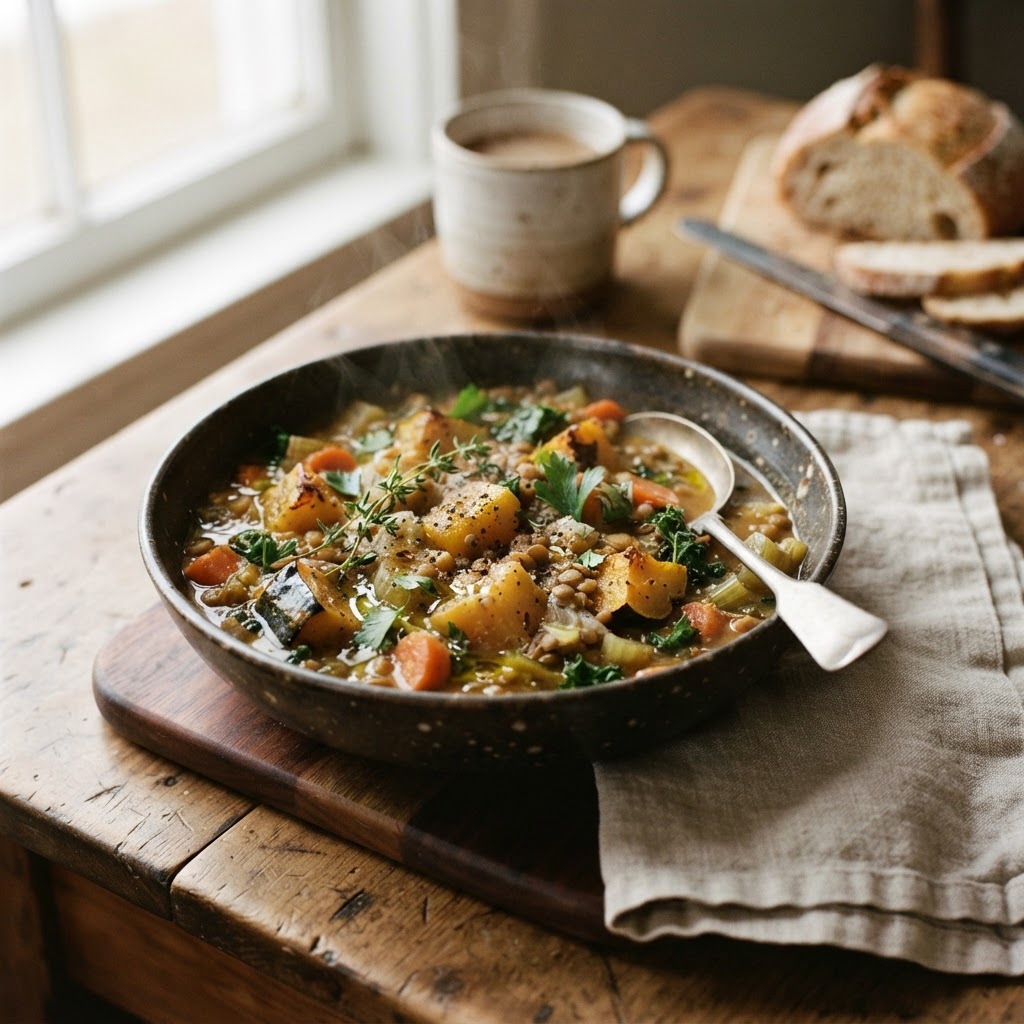 Acorn Squash and Lentil Stew