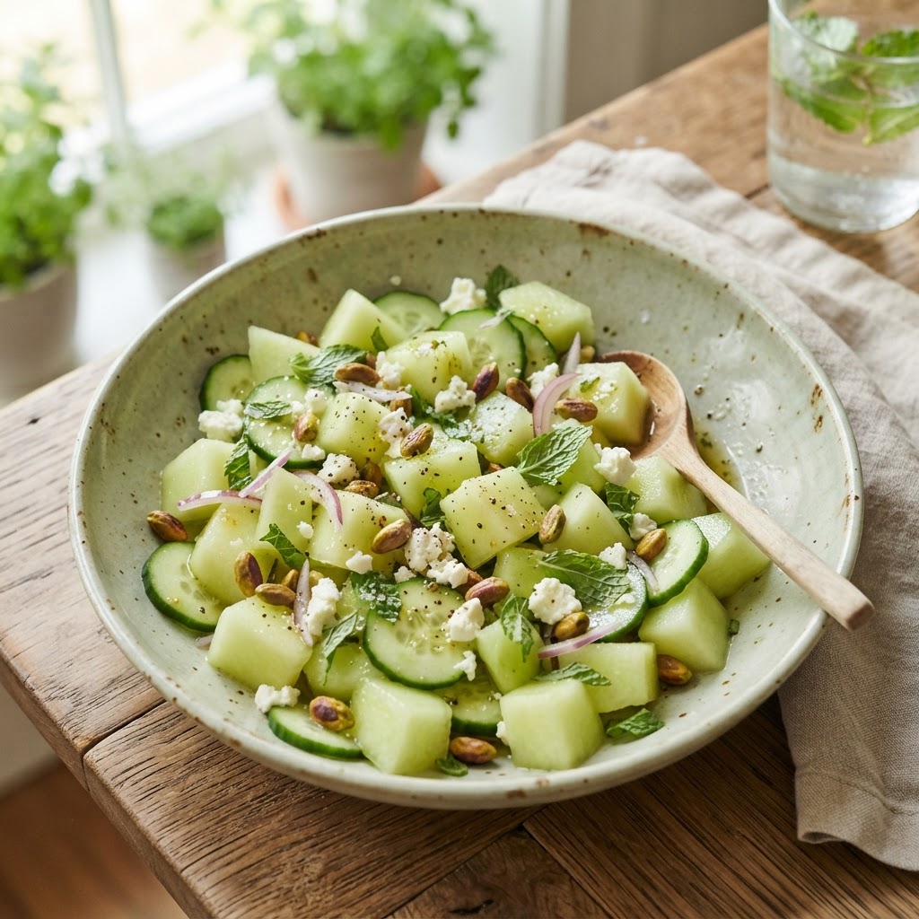 Honeydew Cucumber Recovery Salad