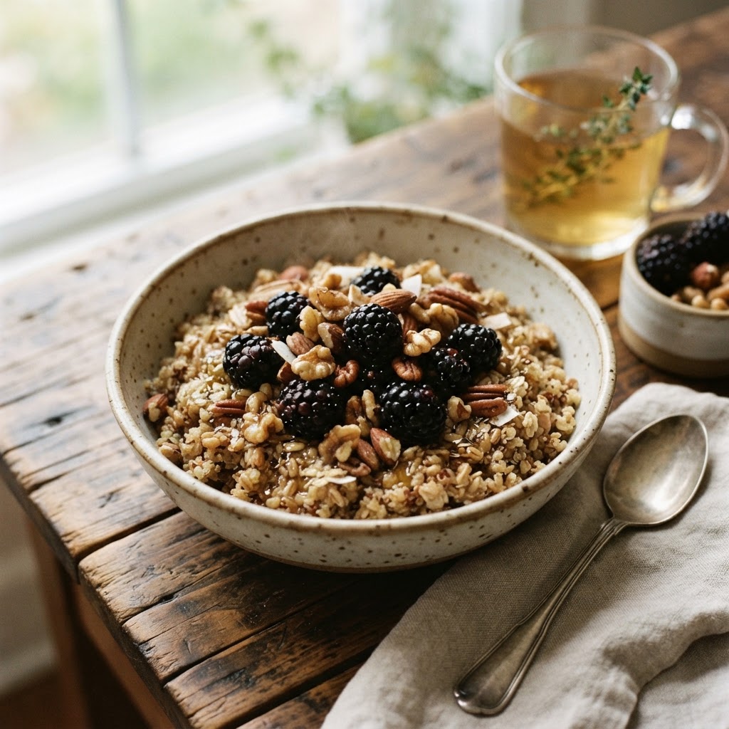 Warm Blackberry Grain Bowl