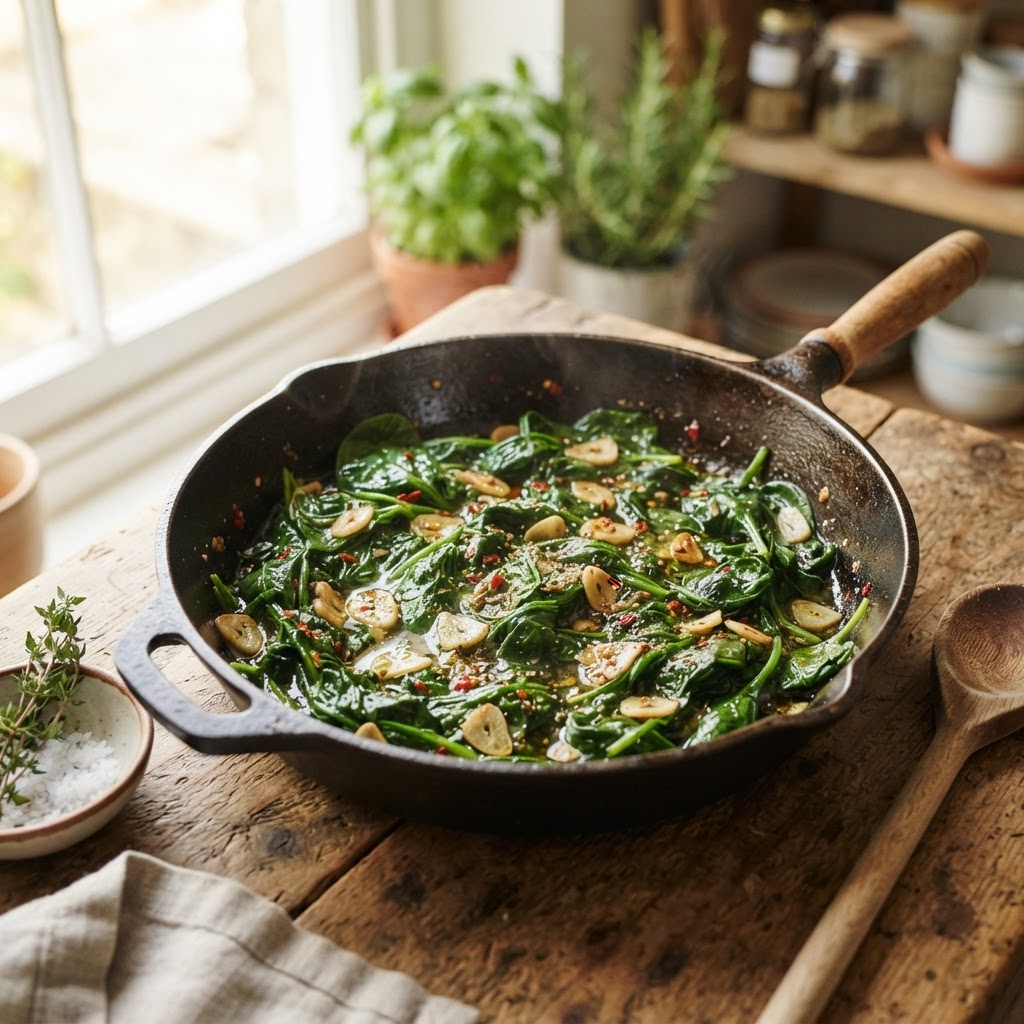 Garlic Sautéed Spinach