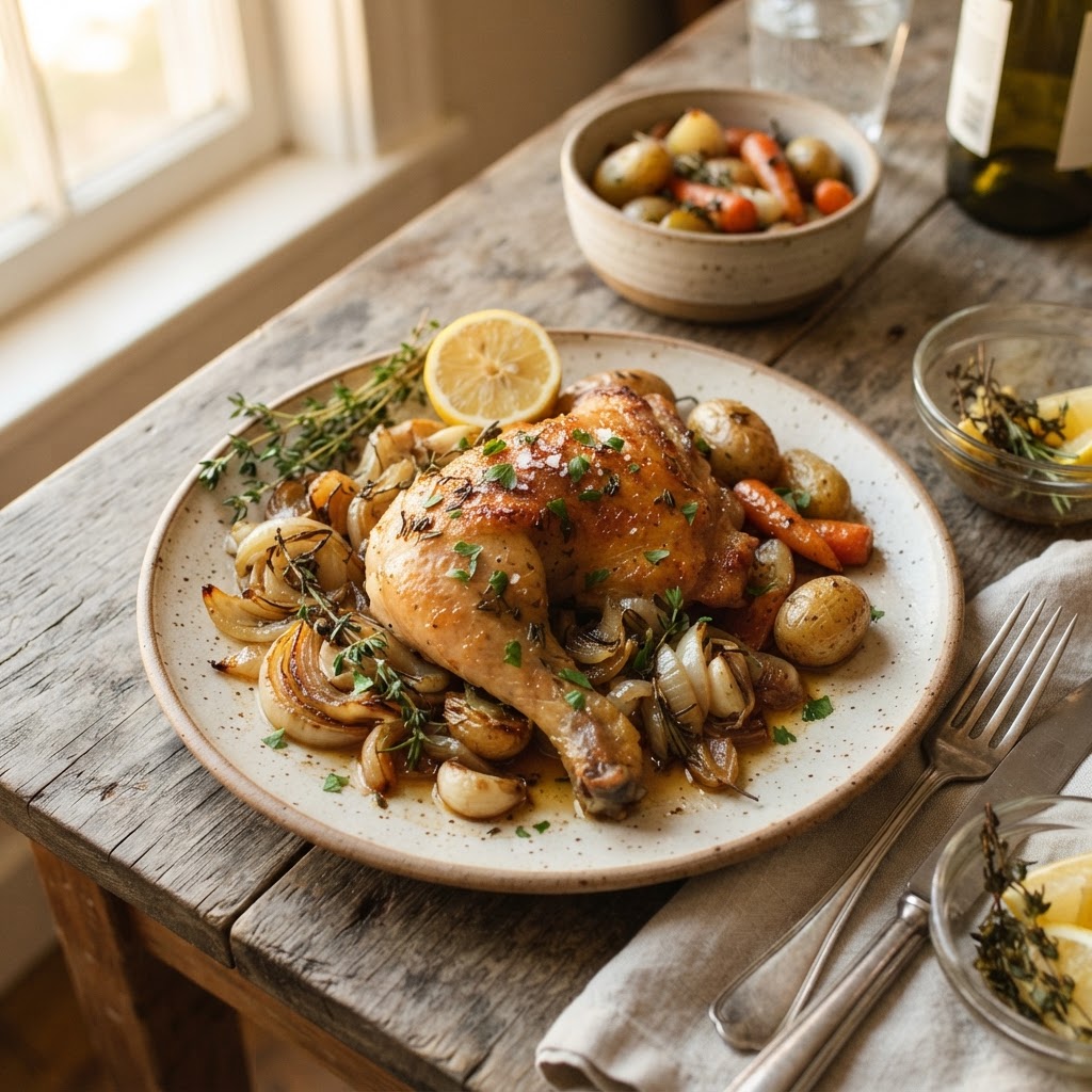 Onion and Herb Baked Chicken