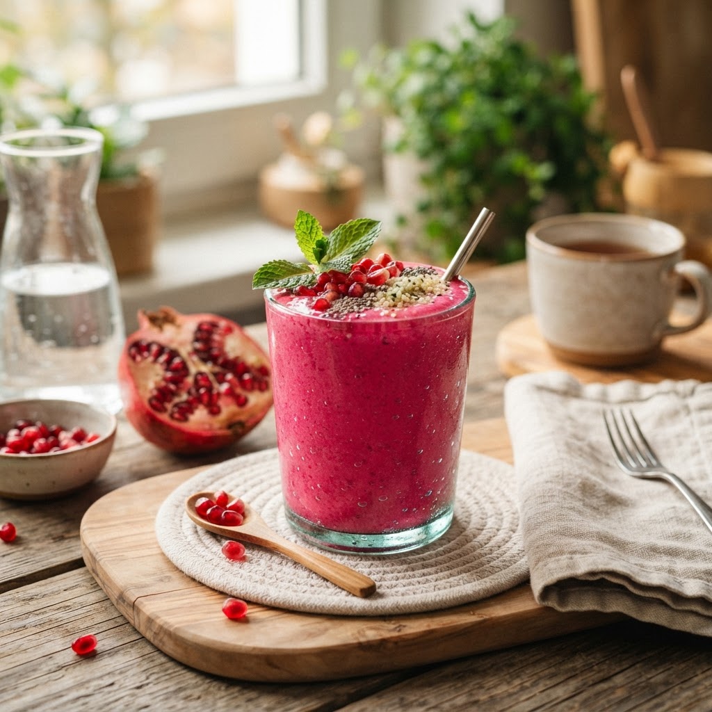 Morning Pomegranate Energy Smoothie