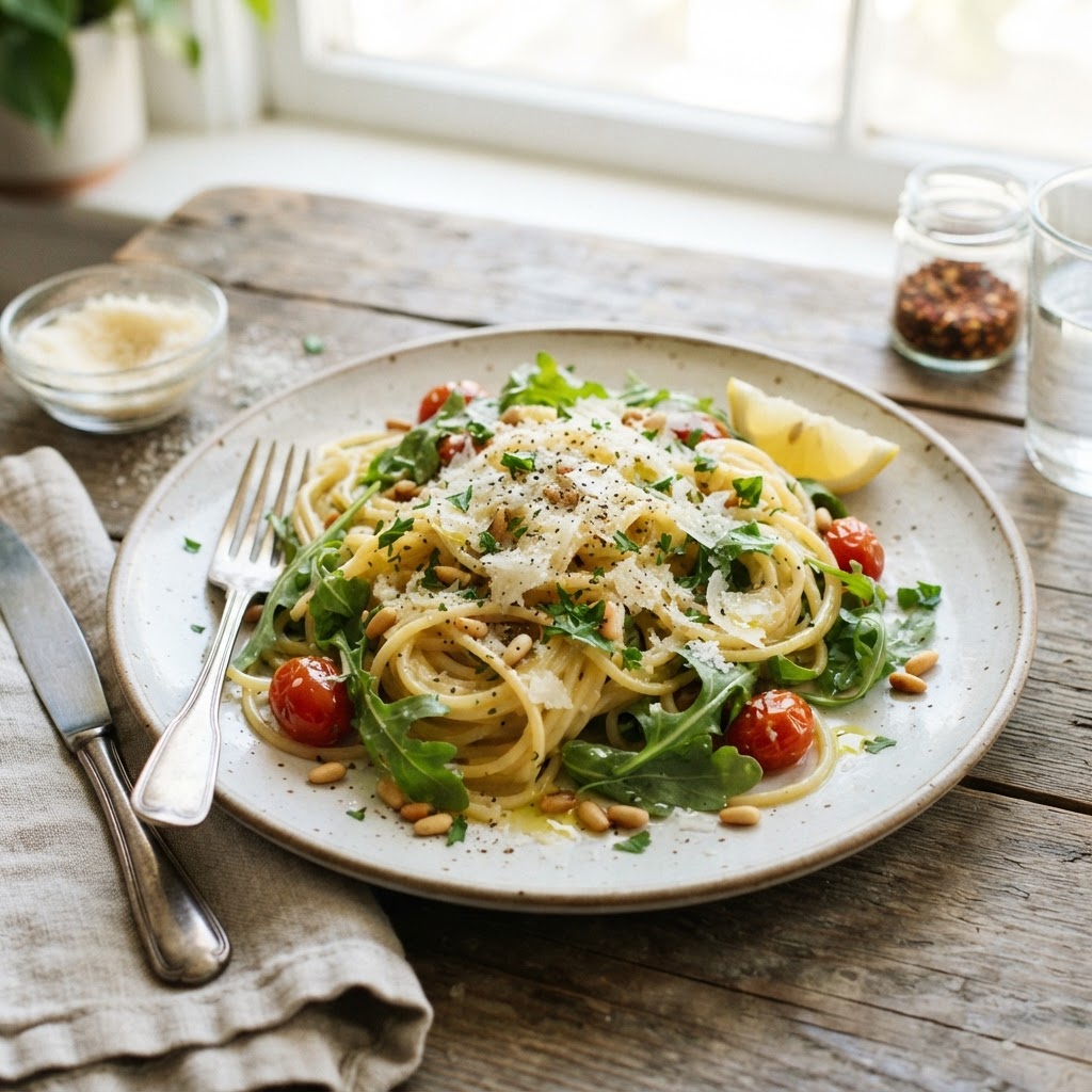 Lemon Arugula Pasta