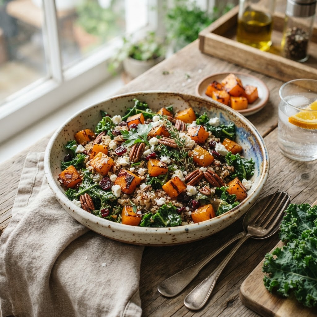 Butternut Squash and Kale Salad