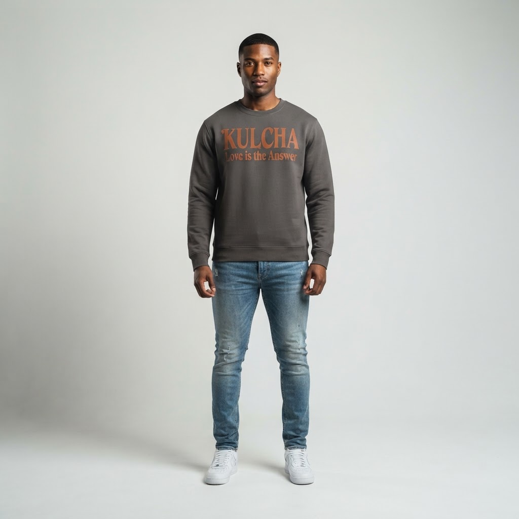 KULCHA "Love is the Answer" Cotton Pullover on model 10