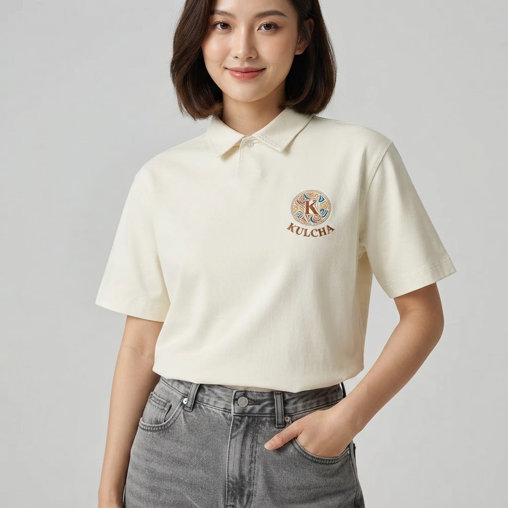 Signature 'K' Logo Polo on model 2