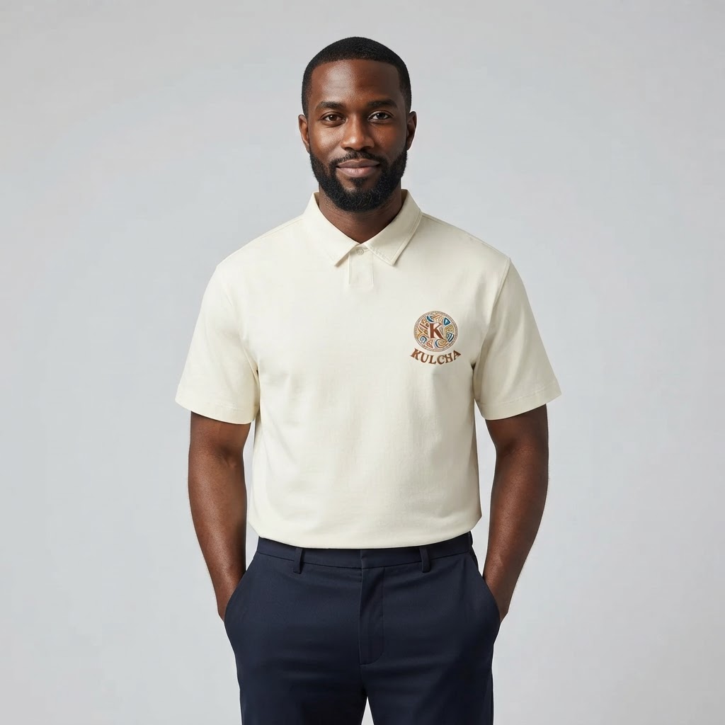 Signature 'K' Logo Polo on model 1