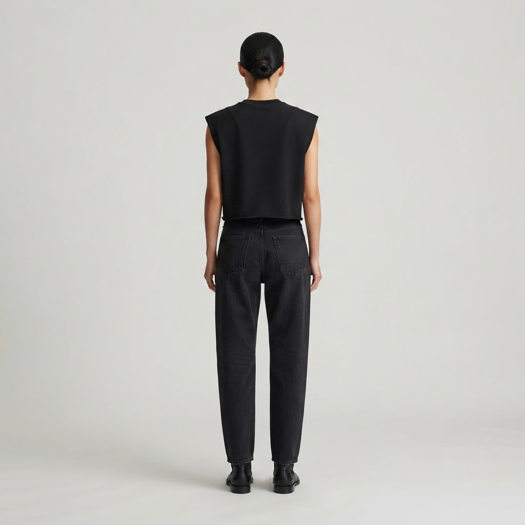 KULCHA French Terry Boxy Tank Top on model 7